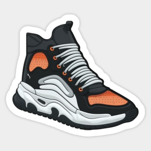 Walk the Talk with Greenbubble's Cartoon High Sneaker Design! Sticker